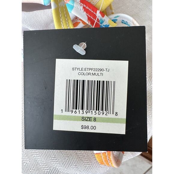 Ellen Tracy One Piece Swimsuit Sz 8 Floral Ruffled NWT MSRP $98 - Picture 3 of 5